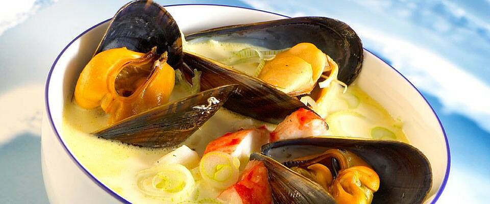 Prøv denne supre skalldyrsuppen