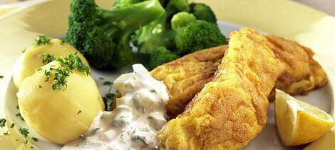 I dag blir det retromiddag: Panert fisk med smak av karri