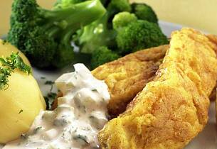 I dag blir det retromiddag: Panert fisk med smak av karri
