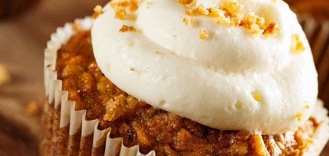 Gulrotkake som også kan lages som muffins
