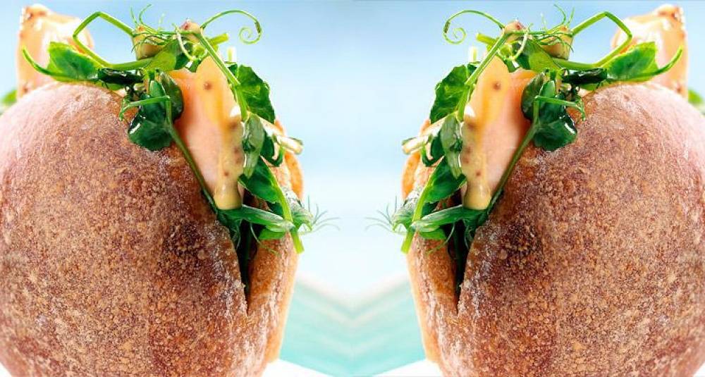 Sandwich med ishavsrøye og brønnkarse