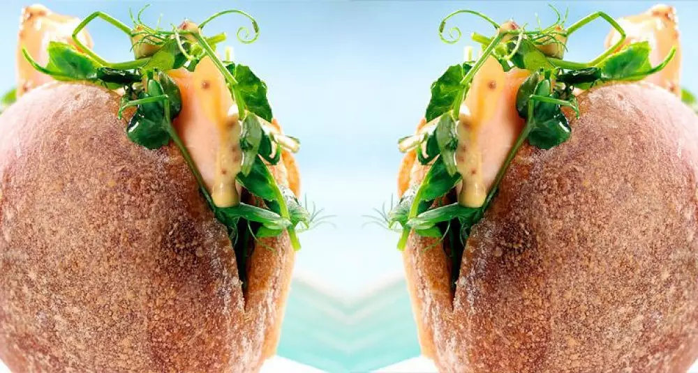 Sandwich med ishavsrøye og brønnkarse
