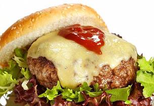 Cheeseburger med bbq-saus