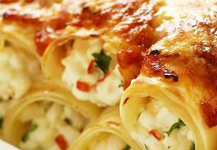 Cannelloni med chili og cottage cheese