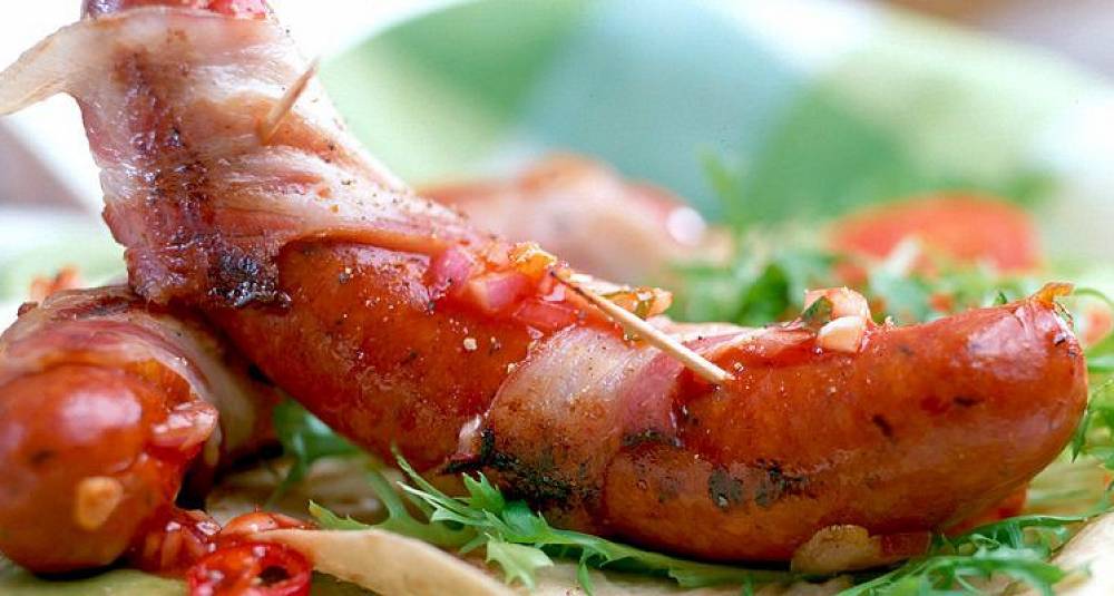 Krydderpølse med bacon