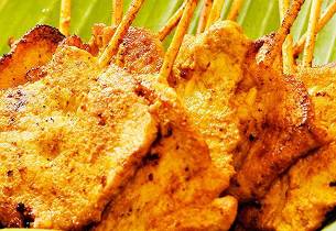 Thai moo satay - svinesatay med peanøttsaus