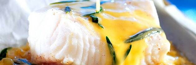 By på en lekker rett med steinbit