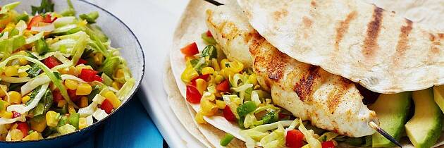 Med  grillet kveite i tacoen får du både i pose og sekk