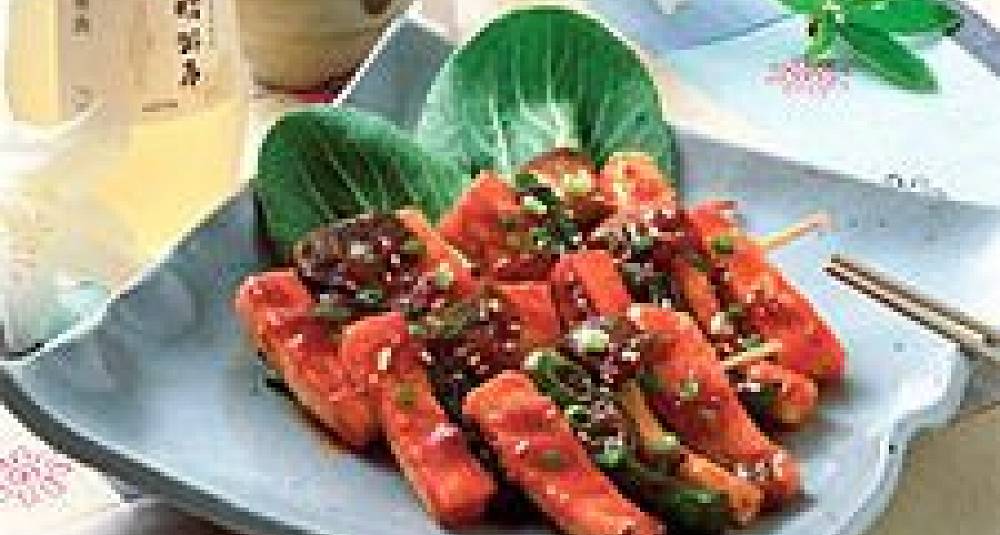 Laks "San Jeok" (Grillspyd med laks)