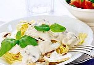 Pasta med sjampinjongsaus