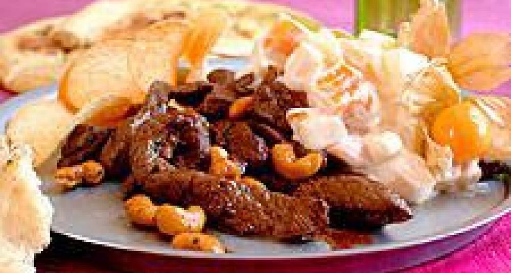 Biff med cashewnøtter