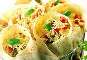 Kalkunsalat i wraps