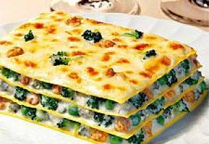 Lasagne med gorgonzola og valnøtter