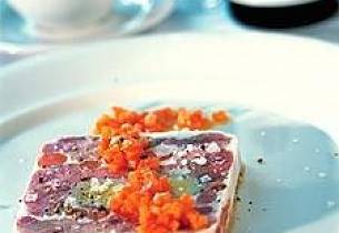 Griseterrine med fluffy gulerter