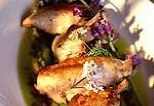 Urtefylte kyllinglår med asparges og sjysaus