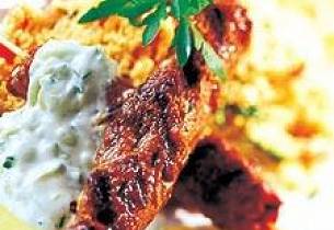 Kebab med couscoussalat