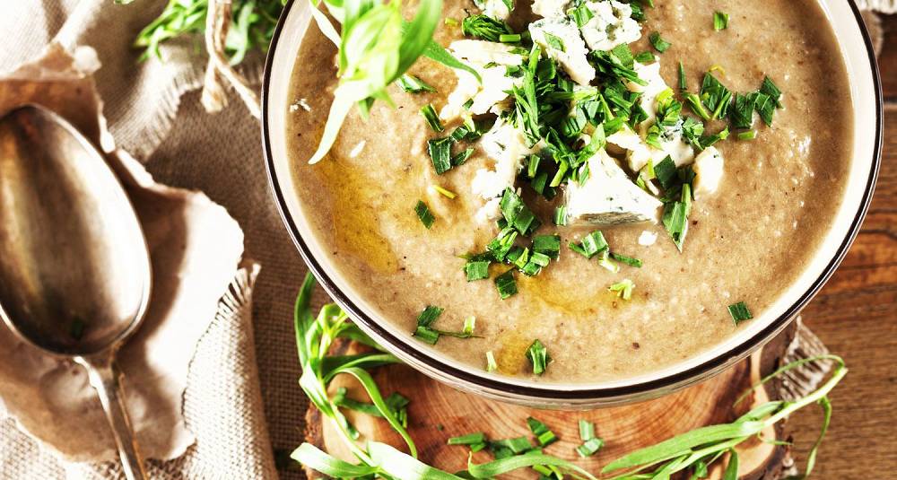 Skogsoppsuppe med tre typer lammefilet og pecorino