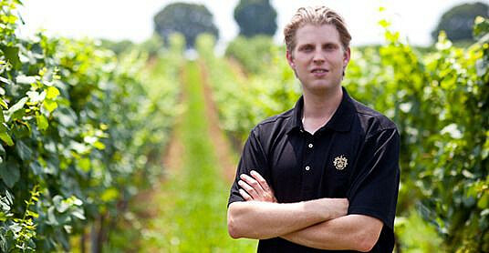 Eric Trump er sjefen for Trumps vingård.
