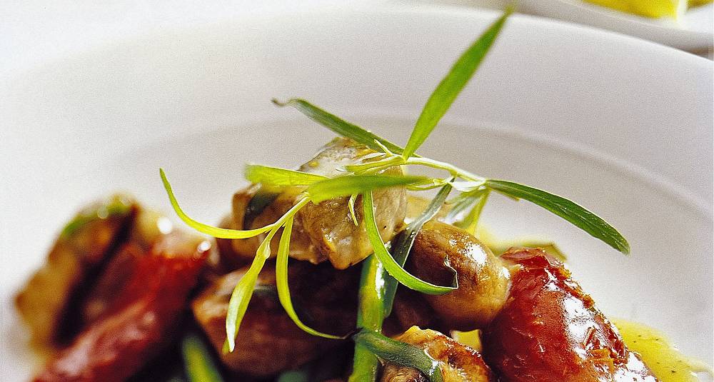 Kalvesauté med aspargesbønner