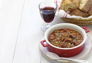 Spansk linsesuppe med chorizo