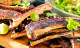 Grill spareribs med chilikaramell