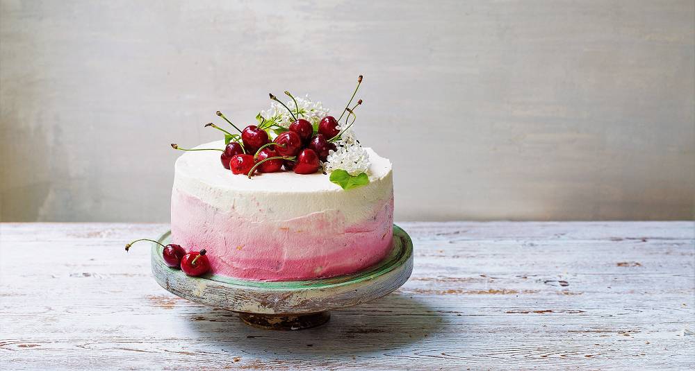 Kremkake med kirsebær og mascarpone