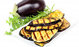 Grillet aubergine bare må prøves