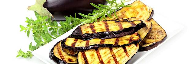 Grillet aubergine bare må prøves