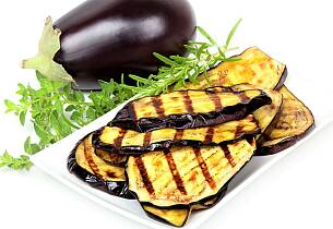 Grillet aubergine bare må prøves