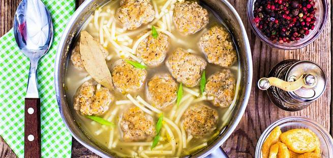 Suppe med kjøttboller og pasta som i Italia - Pallottoline e Pasta in Brodo