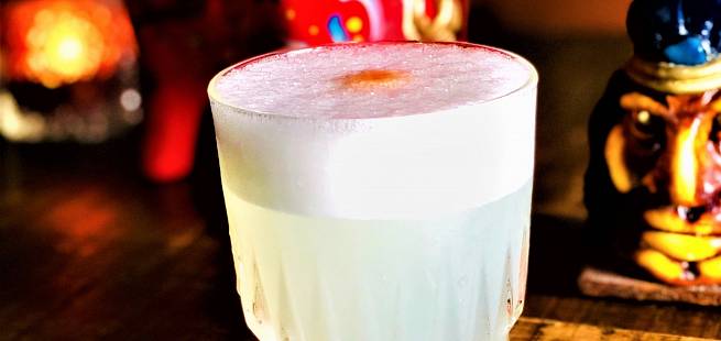 Pisco sour som på Aymara drinkoppskrift