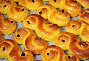 Enkle lussekatter