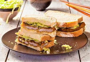 Katsu sando - svinesnitsel-sandwich med tonkatsusaus