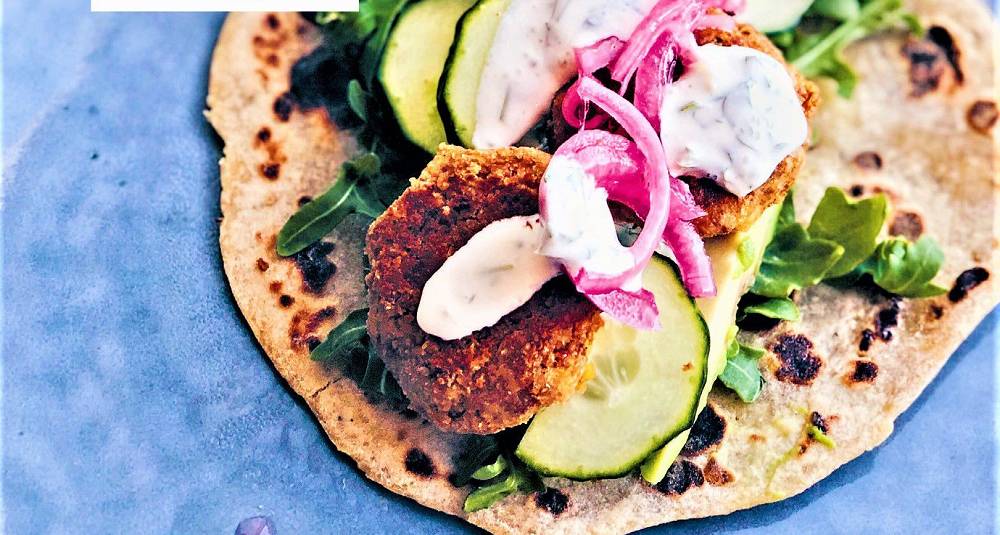 Studentfalafel med hjemmelagde potetlomper