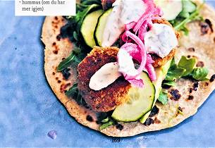 Studentfalafel med hjemmelagde potetlomper