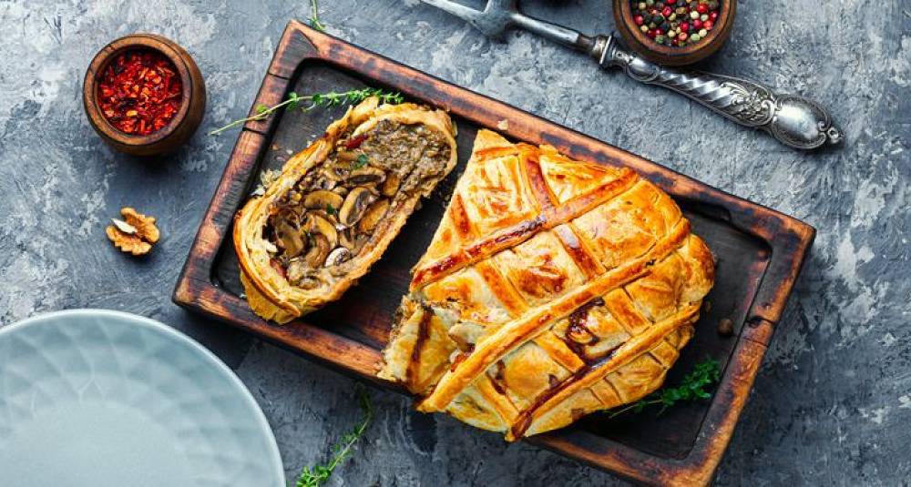 Vegetarisk Wellington med portvinsreduksjon