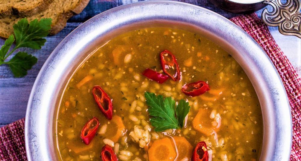 Brennende rissuppe caldo cantina fra Mexico