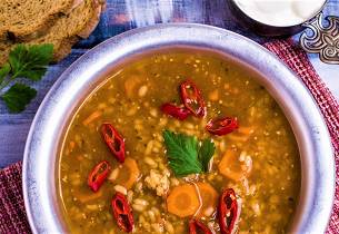 Brennende rissuppe caldo cantina fra Mexico