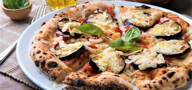 Pizza aubergine