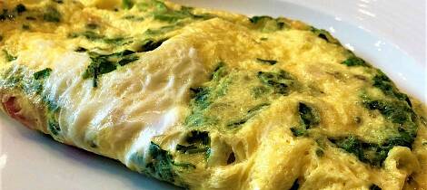 En godt krydret omelett som smaker kokos er perfekt når som helst på døgnet