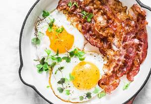Bacon and eggs som i England