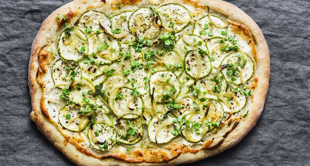 Pizza bianca med squash