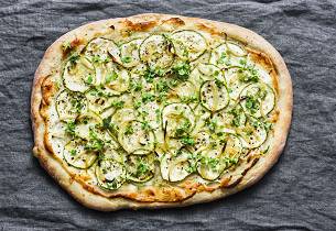 Pizza bianca med squash