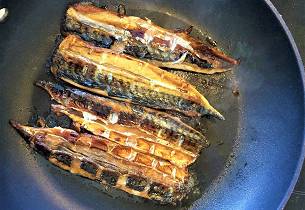 Fersk makrell på japansk