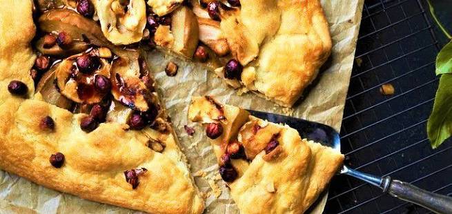 Galette med pære og chèvre