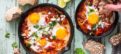 Denne meksikanske vegetarretten kan spises til både frokost, lunsj og middag