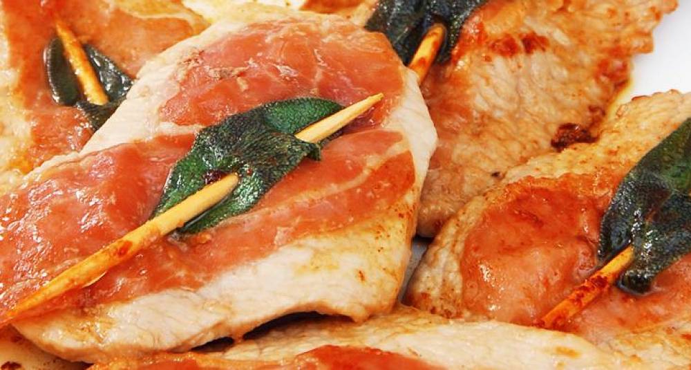 Saltimbocca av svin