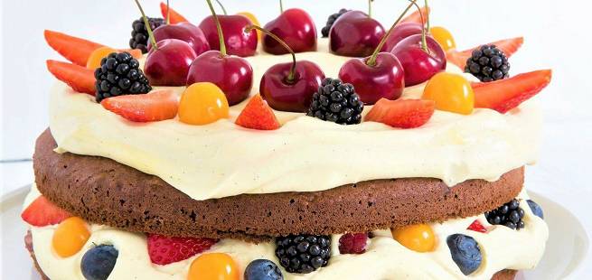 Sjokoladekake med lakris og pistasjnøttpraline