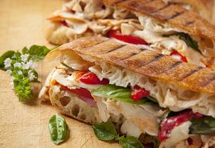 Italiainspirert lunch-ciabatta