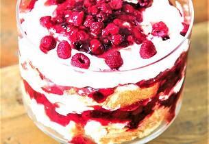 Bringebær trifle